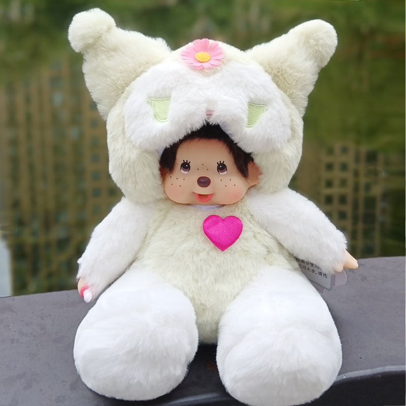 2023 New 20cm Kawaii Cartoon Animation Doll MONCHICHI Children's Birthday Gift Christmas Gift Wedding Supplies Doll.