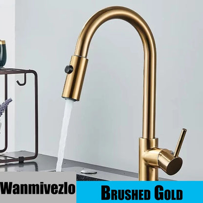 Low water pressure Kitchen Faucet Cold Hot Water Mixer Crane Tap Sprayer Stream Rotation Sink Tapware Multiple styles