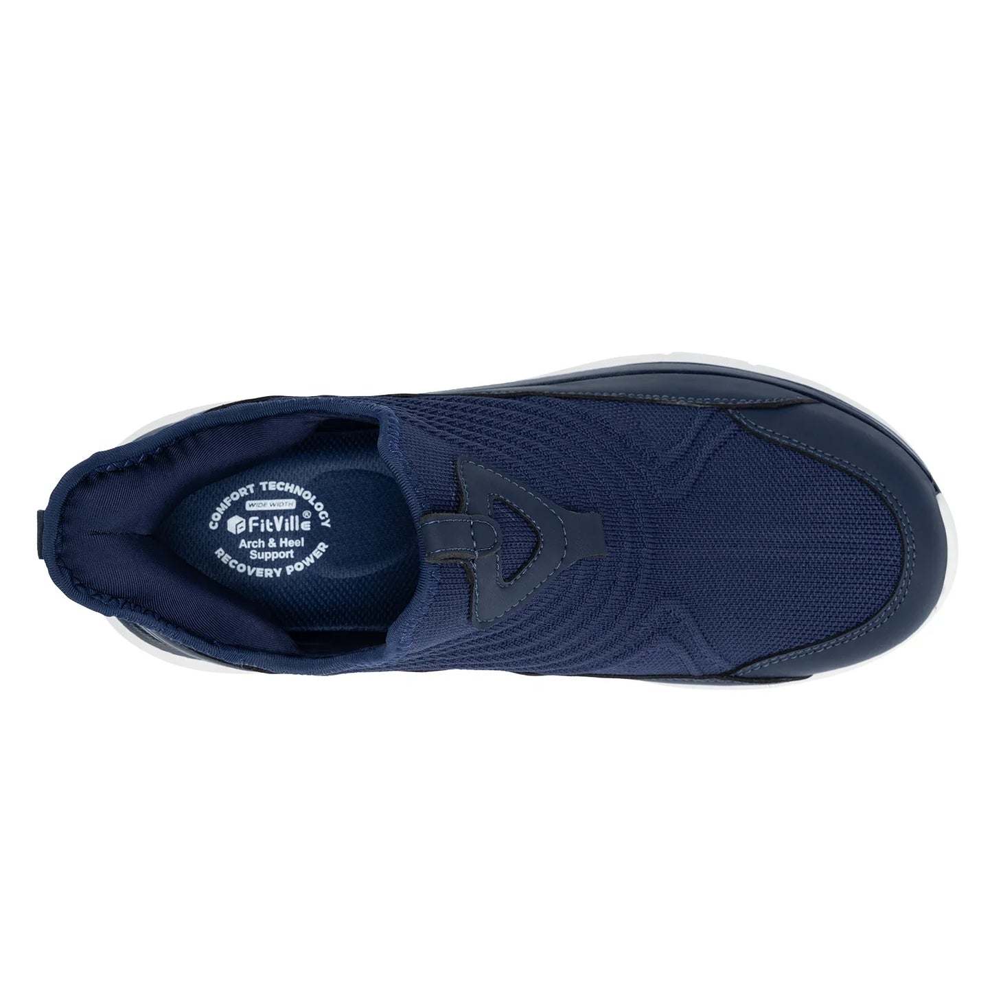 Fitville Wide Men'S Slip-On Running Shoes Lightweight Breathable Outdoor Casual Sports Walking Shoes Sneakers For Swollen Feet