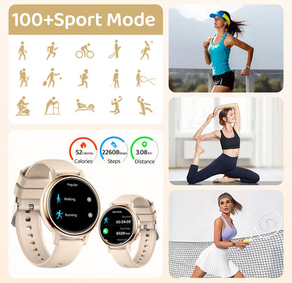 LIGE 2025 New 1.26 inch Screen Smart Watch Women IP68 Waterproof Sports Women’s Health Monitor Watches Bluetooth Call Smartwatch.