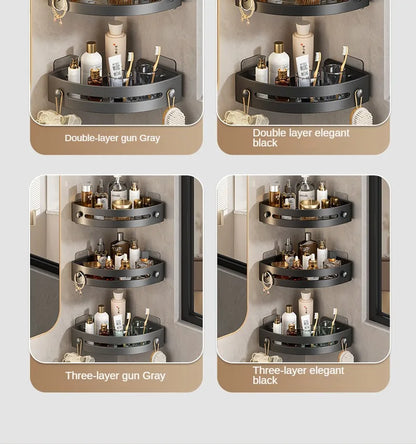 2PCS Badezimmer Regale Küche Lagerung Organizer Kunststoff Shampoo Rack Dusche Regal Bad Zubehör Kein Bohrer Regal