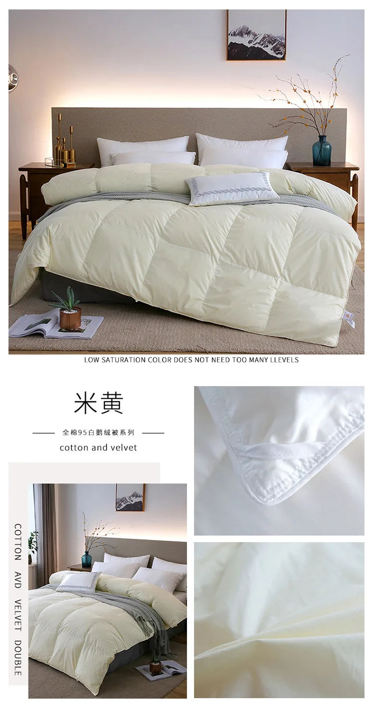 Down duvet 95 white goose down five-star hotel warm double single duvet core goose down duvet
