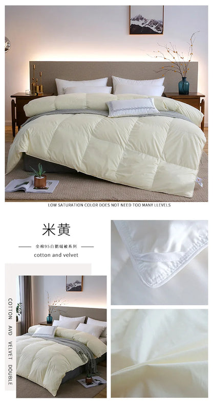 Down duvet 95 white goose down five-star hotel warm double single duvet core goose down duvet