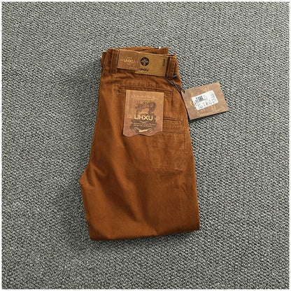 Spring And Autumn New American Retro 100% Cotton Multi-pocketed Washed Old Straight Casual Pants Loose Fashion Cargo Trousers.