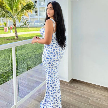 Hawthaw Frauen elegante Abend Streetwear Urlaub Bodycon langes Kleid 2024 Sommerkleid ung Großhandel Artikel für Geschäft d248395g.