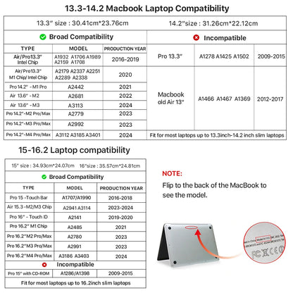 Genuine Leather Laptop Case For Macbook Air 13 M1 M2 M3 M4 Macbook Pro 14 15 16 Sleeve Cover Men Notebook Computer Carrying Bag.