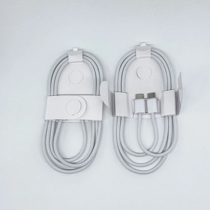 1-50Pcs 60W USB C to Type C Weaving Cable For Apple iPhone 11 12 13 14 15 16 Pro Max Plus Fast Charging Cable Phone Accessories.