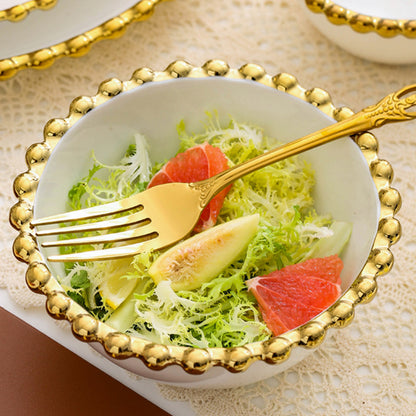 Nordic Luxury Phnom Penh Love Plate Ceramic Plate Dim Sum Fruit Breakfast Salad Dish Restaurant Steak Plate Jewelry.