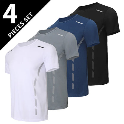 1/2/4 Piece Men's Quick Drying Sports Suit Casual Breathable Short Sleeved T-shirt Pocket Versatile Shorts For Teenagers To Wear