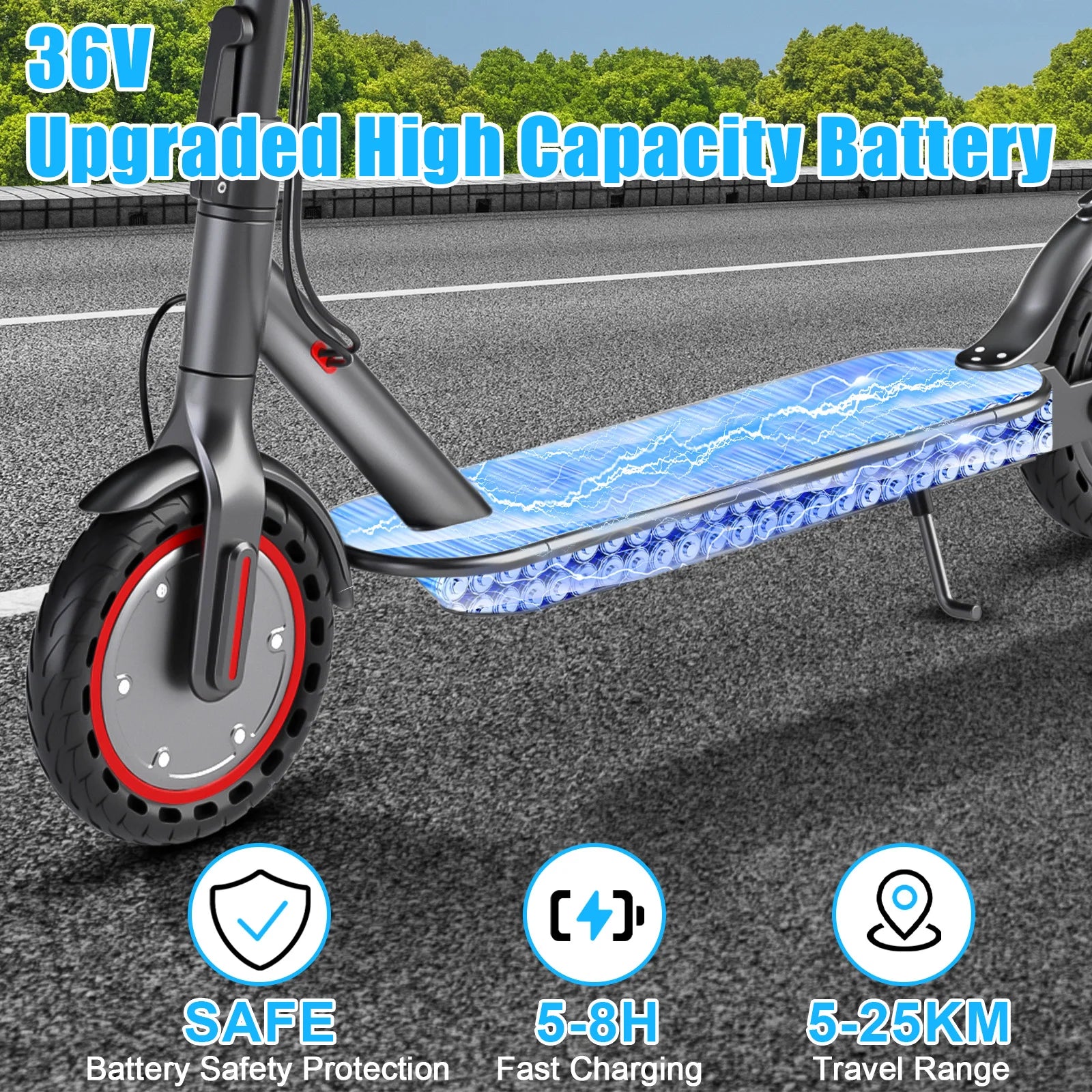 JUICEASE TUYA/TX01 Scooter Electric Scooter for Adults 8.5 Inch Tire Portable Lighting Cruise Control Escooter 350W 5-30KM Range.