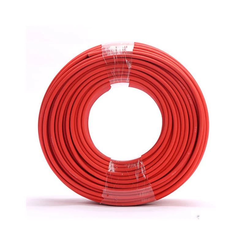 Solar Power Cable 4/6mm2 12/10AWG Wire Photovoltaic TÜV TUV Cable For PV Panels Connection Red Black PVC Double Layer EU Stock.