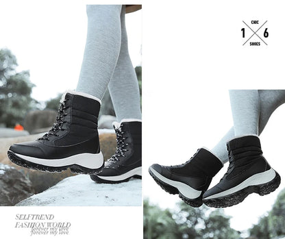 Snow Boots Women New Ladies Shoes Platform Shoes Woman Flat Keep Warm Boots Ladies Casual Plush Botas Mujer Winter Shoes Women.