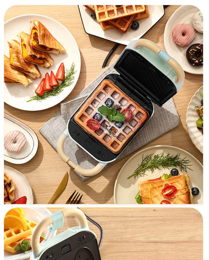 Mini Sandwich Machine Breakfast Maker Multi Cookers Toasters Electric Ovens Hot Plates Bread Pancake Waffle Donuts.