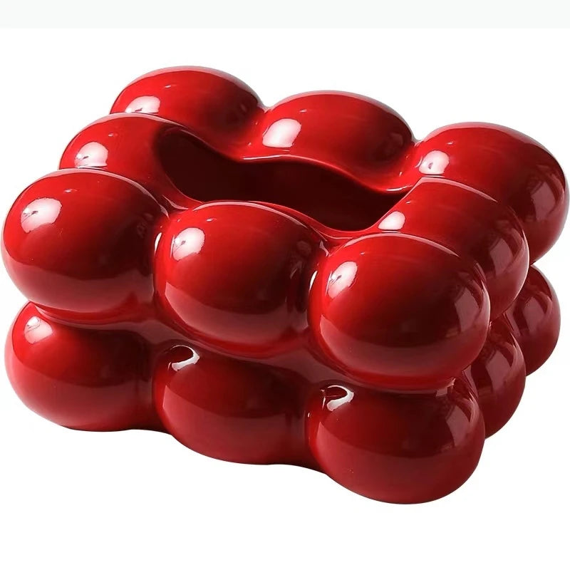 Ceramic Tissue Box Candy Drawer Napkin Paper Drawer Tray Household Storage Dining Table Tissue Box.