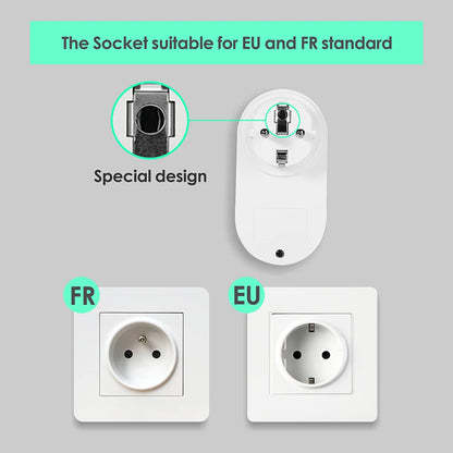 433 Mhz Drahtlose Steckdose Fernbedienung AUF OFF Smart Plug EU FR Mit Wand Schalter Steckdose 15A 220 V für Home Appliance Licht Fan.