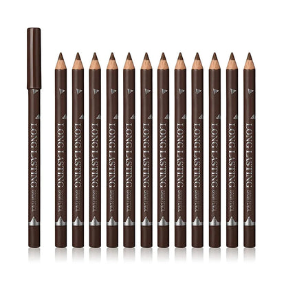 6/12Pcs Eye Brow Pencil Waterproof Professional Women Eye Makeup Pen Easy Color Natural Black Cosmetic Beauty Eyebrow Tool