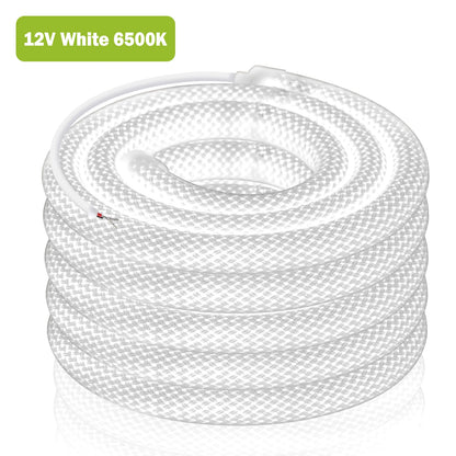 360 Degree Round Reticulate Neon LED Strip DC 12V 24V 240 Leds/m Natural Warm White Waterproof Flexible Silicon Tube Neon Strip.
