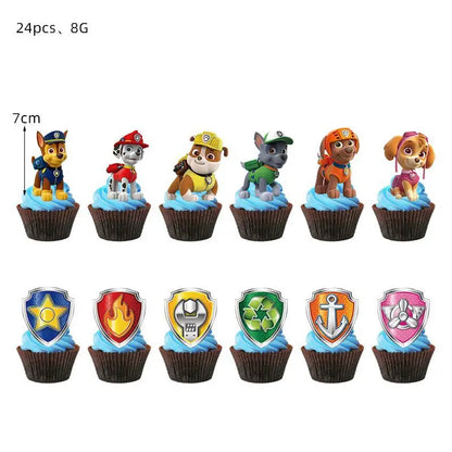 PAW Patrol Geburtstag Party Dekoration Neue Version Ballon Set Einweg Geschirr Kid Event Liefert Banner Hintergrund Geschenk