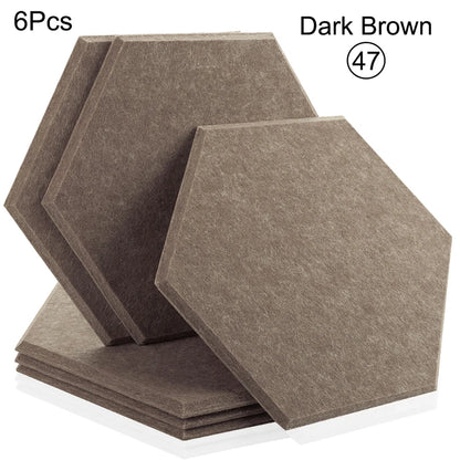 Sound Absorbing Wall Panels Hexagon 6 Pcs Bedroom Acoustic Insulation Sound-absorbing Panels Decor Acoustic Absorption Panel