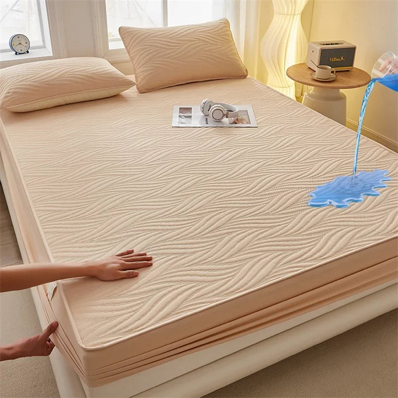 Waterproof Thicken Mattress Cover Quilted Cotton Mat Bed Covers Pad Skin-friendly Fitted Sheet Mattress Protector 100/150/180.