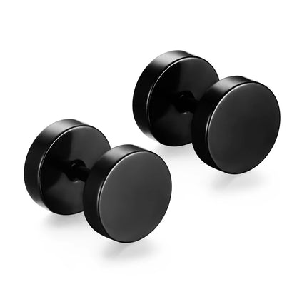1 /11 Pairs Punk Stainless Steel Stud Earrings Black Earrings Set For Men Women Vintage Hip Hop Piercing Ear Jewelry Accessories.