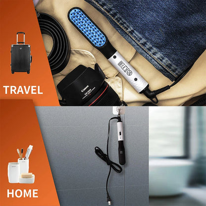 Portable Heated Hair Straighteners Mini Beard Straightener Comb Electric Flat Iron For Men Long And Short Hair Straightener.