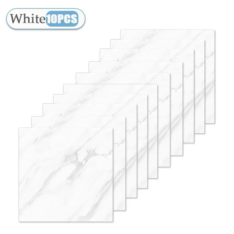 10/20/40PCS 30x30cm Self Adhesive Wallpaper Waterproof Tile Stickers FloorSticker for Kitchen Bathroom Ins Style Home Decor