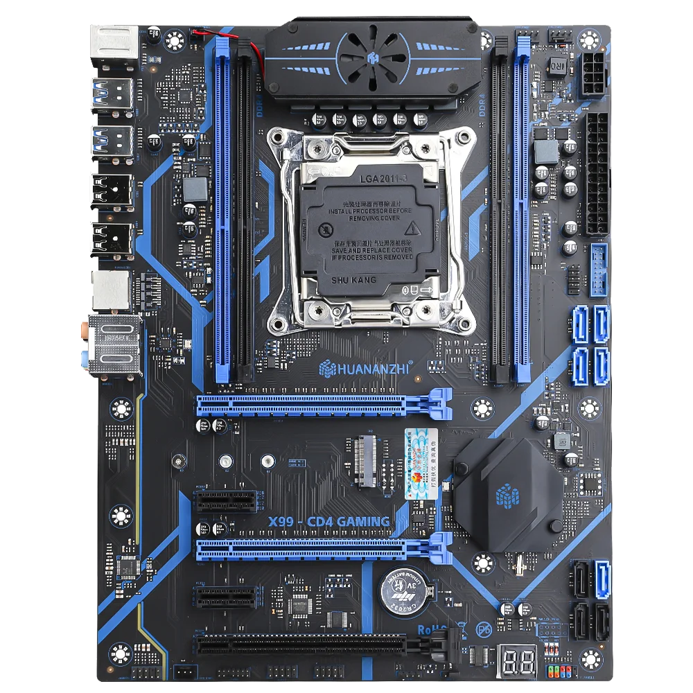 HUANANZHI X99 CD4 Motherboard Support LGA 2011-3 Intel Xeon E5 V3 V4 DDR4 RECC NON-ECC Memory with TPM 2.0 for Desktop Computer.