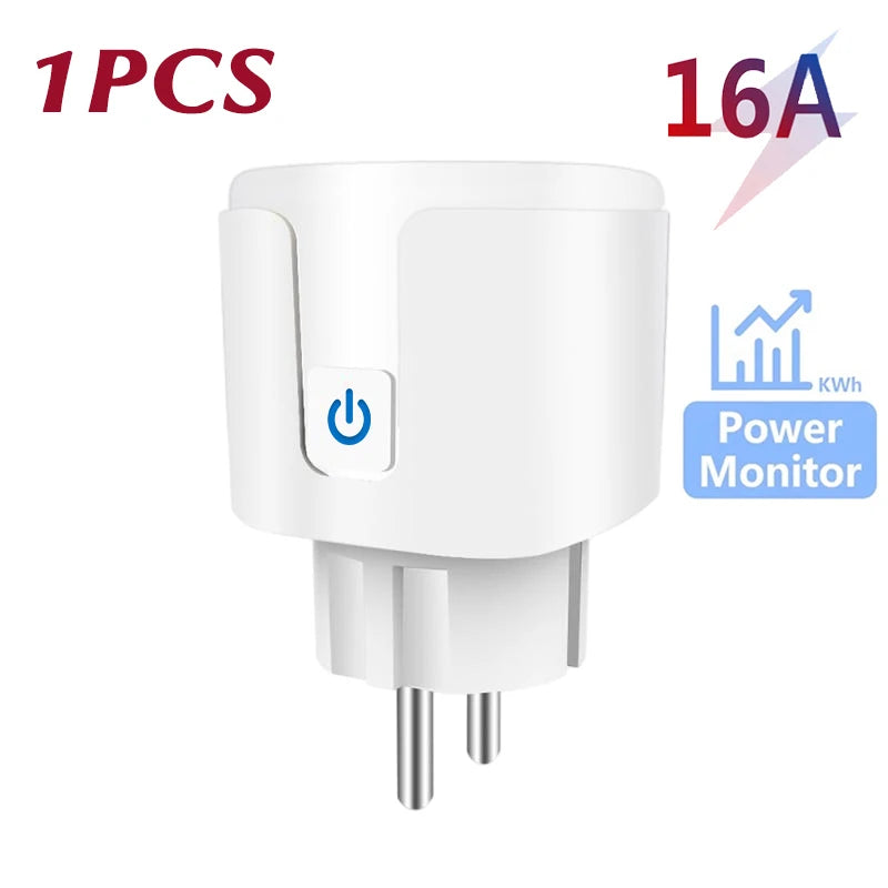 Smart Plug WiFi Buchse EU 16A/20A Mit Power Monitor Timing Funktion Tuya Smart Leben APP Steuerung Funktioniert mit Alexa Google Hause