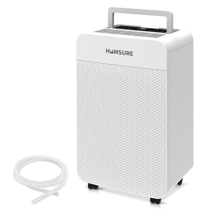 HUMSURE Electric Dehumidifier 25L/24H, Dehumidifier Basement Rooms with 5.5 Litre Water Tank, Timer, Automatic Defrosting.