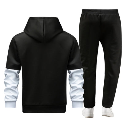 Herren-Sportbekleidung, Kapuzen-Cardigan-Set, europäische Größe, schmale Passform, Freizeitkleidung, koreanischer Stil, Sportanzug, bequem, atmungsaktiv.