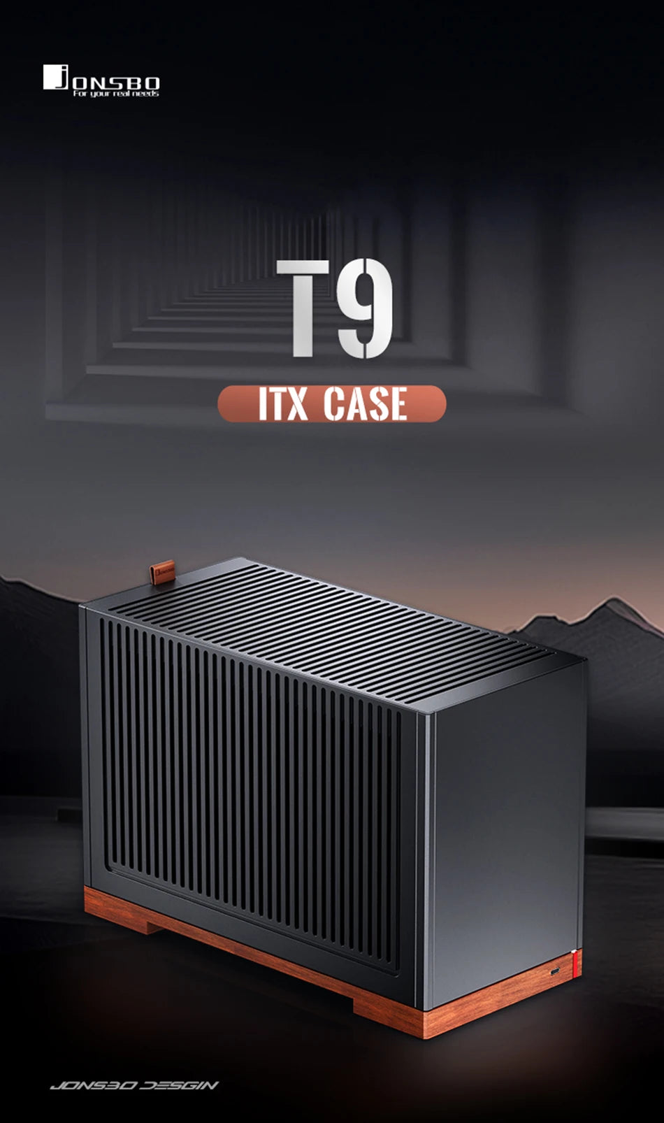 Jonsbo T9 Aluminum Alloy ITX Chassis Computer Desktop Host Shell Type-C 11L Small PC Case With PCIE 4.0 GPU Adapter Cable.