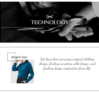 Woman Silk Shirt Long-sleeved Satin Women Blouse 19mm Mulberry Silk Blouse Loose Versatile Base Shirt 95% Natural Silk+5%Spandex.