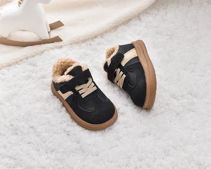 2025 Winter New Pulsh Fashion Trend Casual Sports Shoes for Childrens Anti Slip Warm Boys' Shallow Mouth Versatile Snow Sneakers.