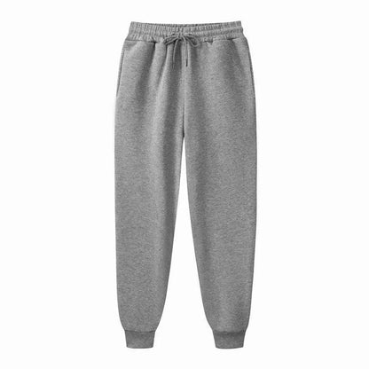 Mens Casual Pants Autumn Winter Fleece Sweatpants Men Running Jogger Sports Gym Trousers Fashion Solid Color Workout Long Pants.