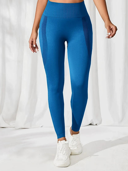 Atmungsaktive Yoga-Leggings mit hoher Taille für Damen, einfarbig, Bauchkontrolle, Sportbekleidung, bequeme Fitness-Studio-Strumpfhose, Activewear