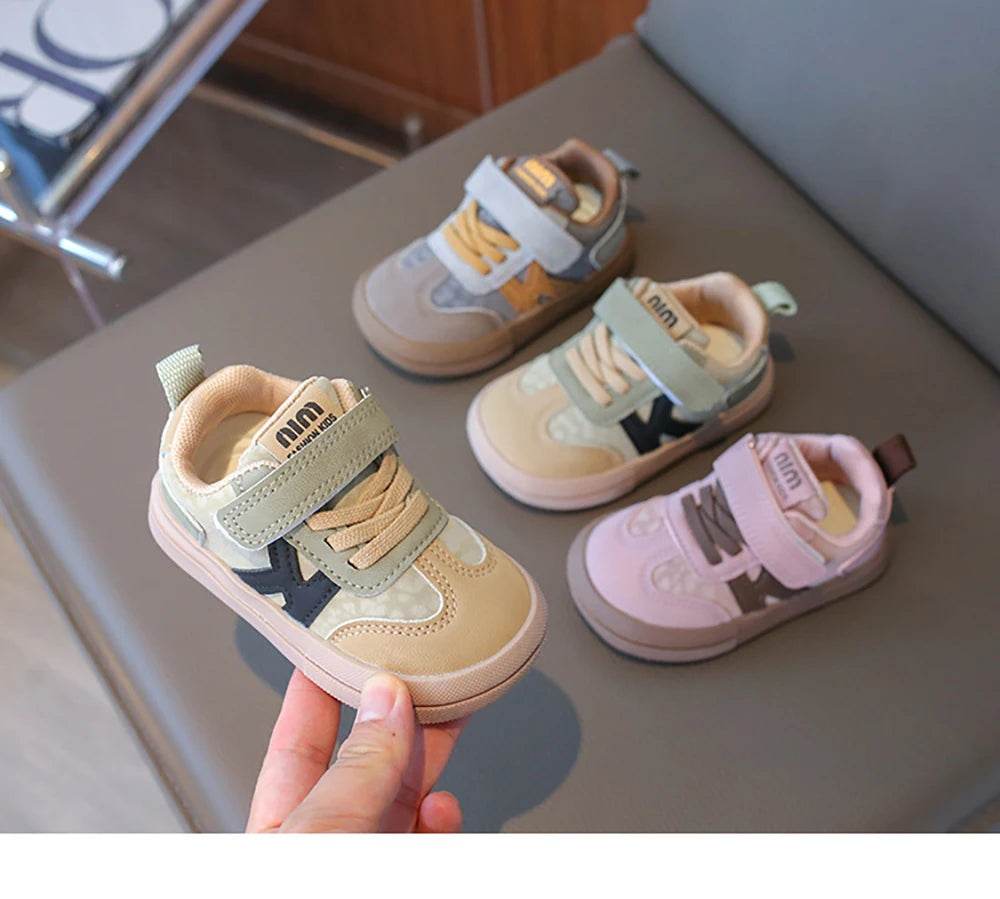 2025 Designers Kid's Sneakers PU Leather Waterproof Infant Baby Toddler Shoes Ergonomics Girl's Sneakers Children's Sport Shoes.