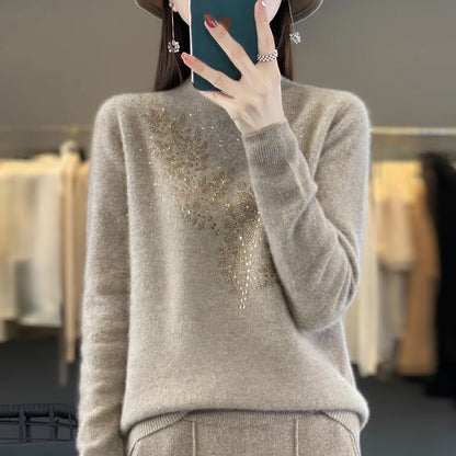 Frauen Pullover Dicke Warme Herbst Winter Mock Neck Mode Pullover Langarm Grundlegende Jumper Stricken Bodenbildung Shirt Koreanische Pullover.