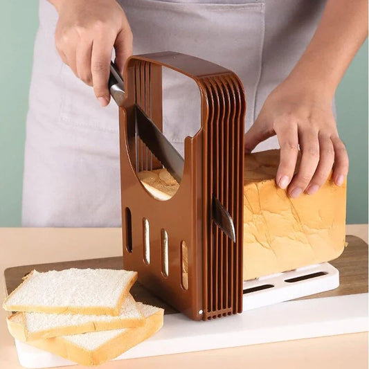 1PC Toast slicing knife holder Foldable plastic cutting tool Sandwich cutting mold Toast Slicer Household baking tools.