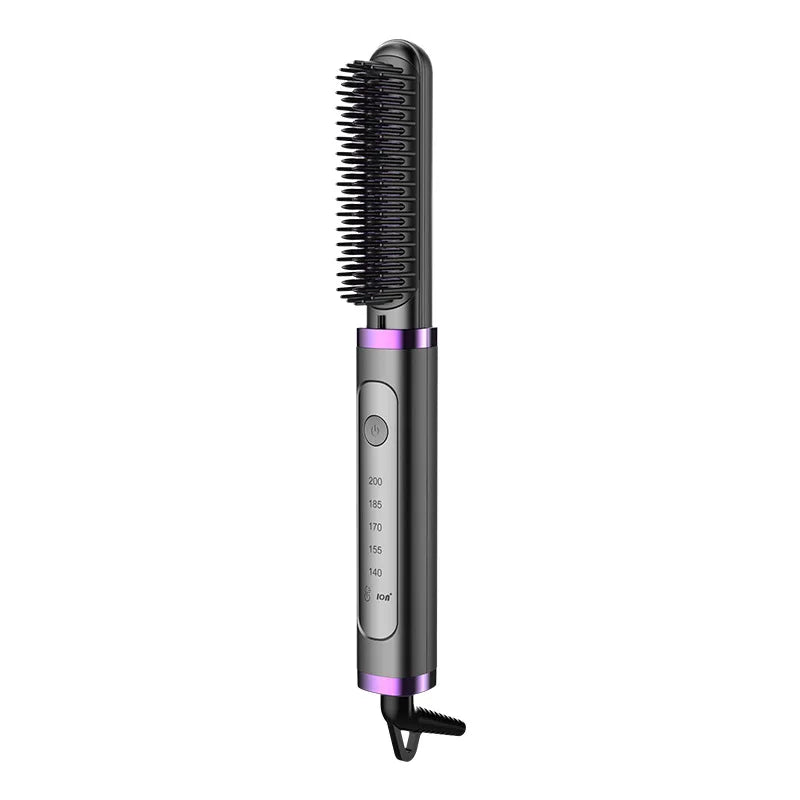 Electric Hair Straightening Brush Fast Heating Hot Comb Brush Negative Ion Hair Straightening Comb.