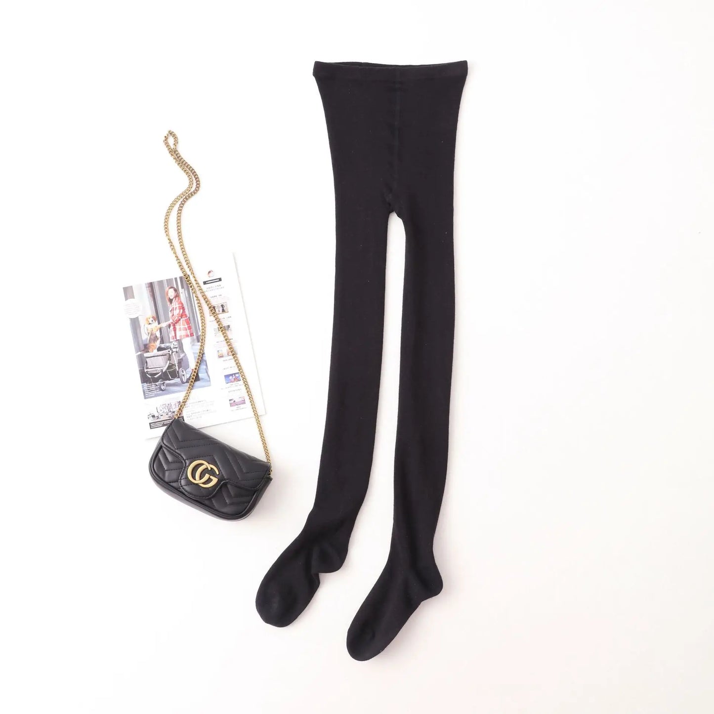 Women's Autumn and Winter Mulberry Silk Blend Tights Slim High Waist Skinny Anti-Hook Thick Warm Leggings Tights Stockings.