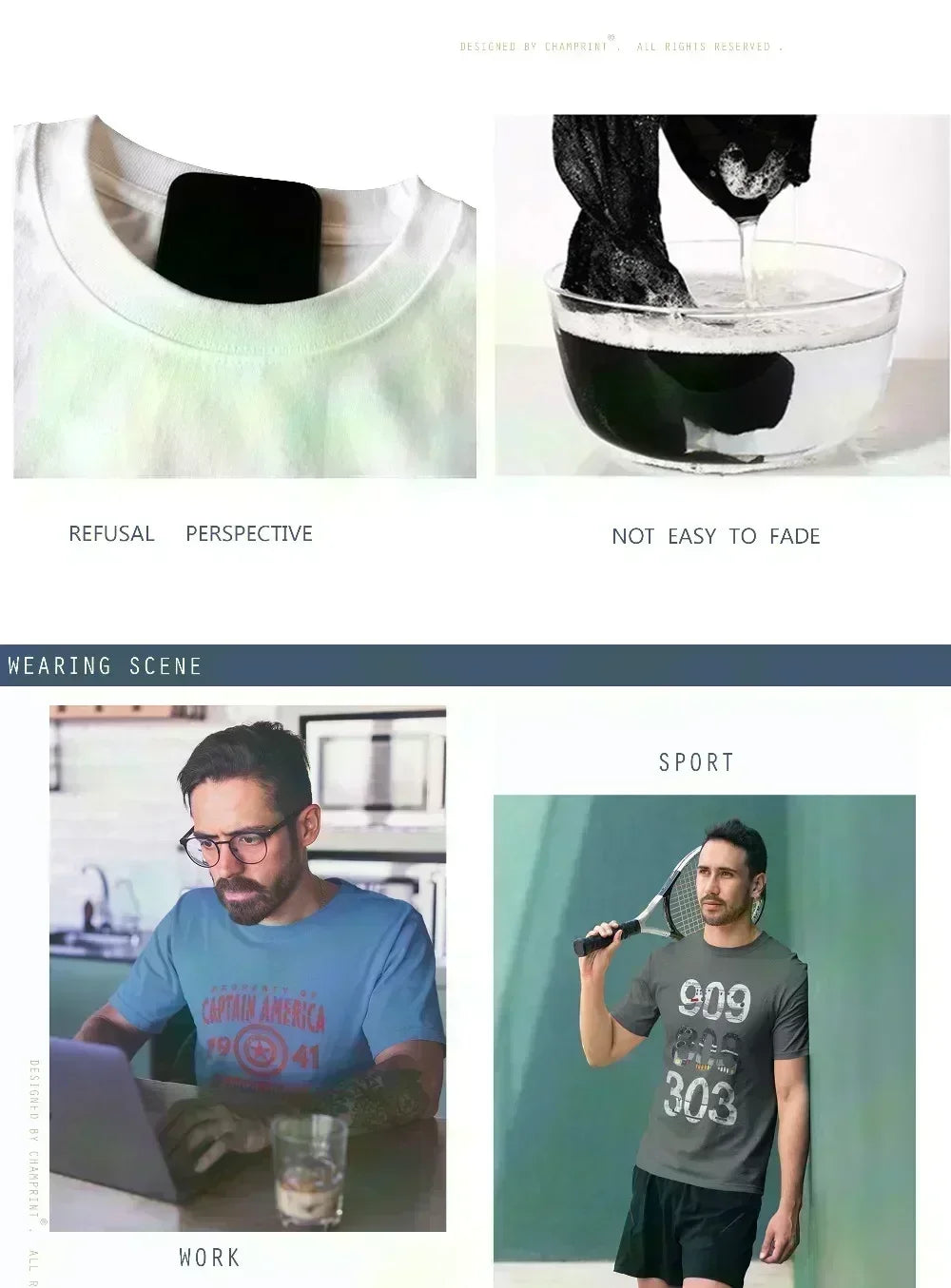 Men's Cotton T-Shirt Disturbed Graphic Print 100% Cotton Crew Neck Short Sleeve Casual Fit All-Season Wear.