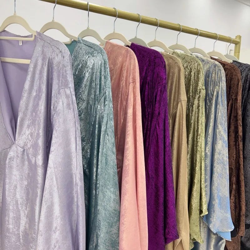 Eid Saudi Arabia Muslim Modest Dress for Women Islam Dubai Abaya Luxury Holiday Party Jalabiya Kebaya 2024 Turkey Kaftan Gown