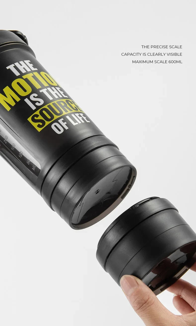 GIANXI Shaker Bottles Gym Sports Protein Powder Mixing Bottle Outdoor Portable Leak Proof Plastic Cup Drinkware.