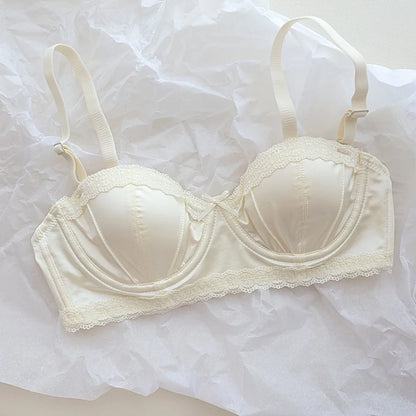 New Soft Soft Underwire Underwear Anti-sagging Simple Steel Rimmed Bra Glamour Anti-droop Bras Women.