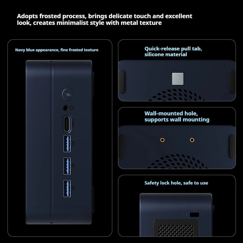 Mini Host Amd Ryzen R7-7735hs 8745hs Ddr5 70w  Wifi6 4k Pcie4.0 Ssd High-End Gaming Desktop Mini Host Diy Barebone System.