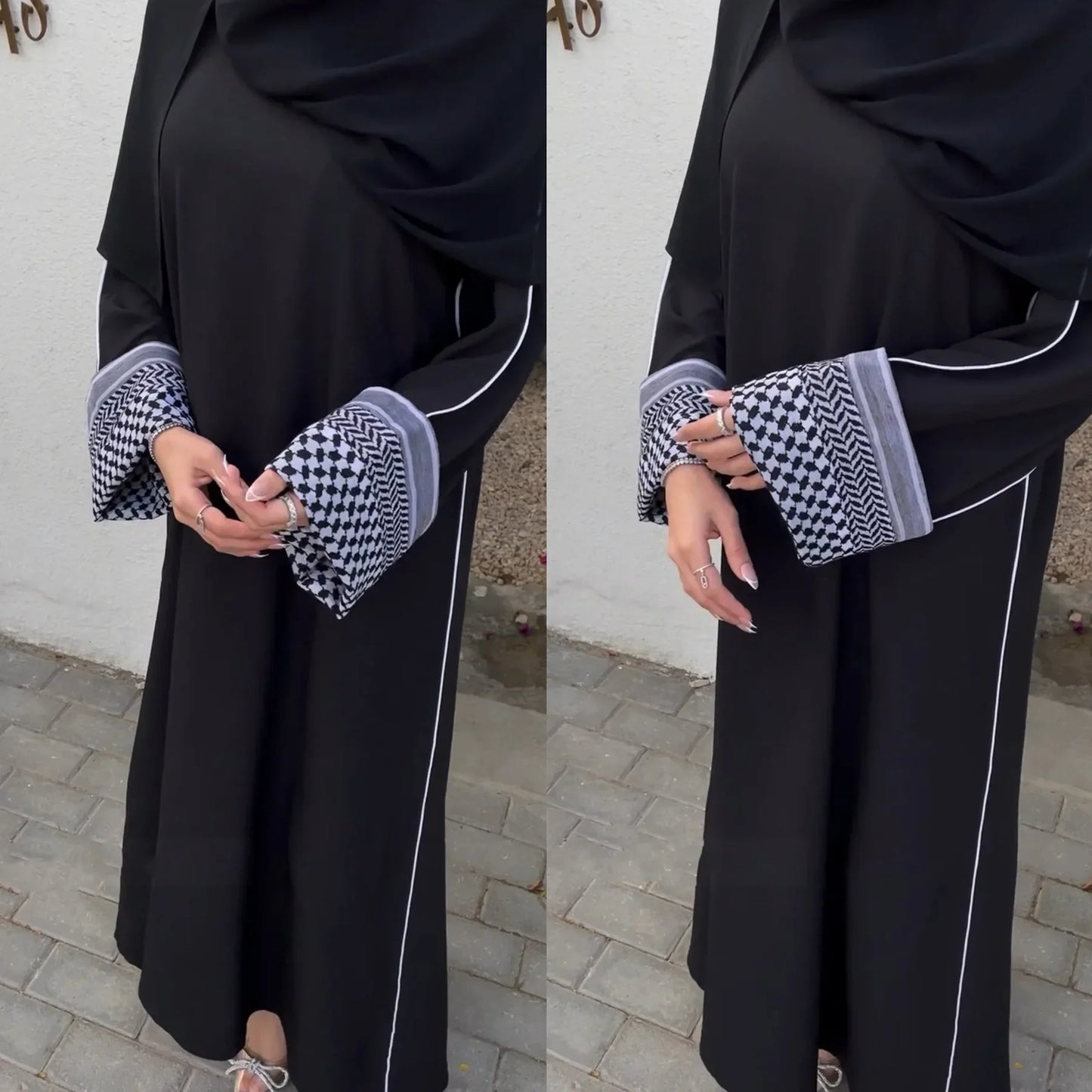 Linen Closed Abaya Keffiyeh Muslim Dress Printed Abayas for Women Dubai 2025 Luxury Turkey Ramadan Islamic Clothes Kaftan Robe.