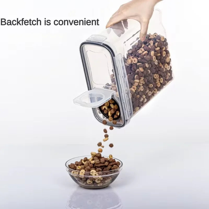 4PCS Kitchen Food Storage Tank Miscellaneous Grain Storage Box 2.5L/4L Set Transparent PP Sealed and Waterproof Storage Tank..