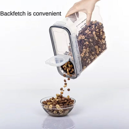 4PCS Kitchen Food Storage Tank Miscellaneous Grain Storage Box 2.5L/4L Set Transparent PP Sealed and Waterproof Storage Tank..