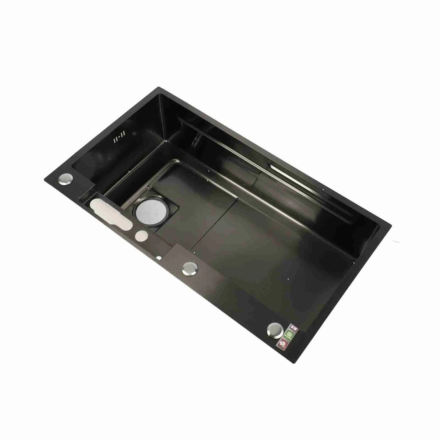 Professionelle intelligente Küchenspüle aus Edelstahl, verdickte gebürstete Oberfläche, großes Fassungsvermögen, Waschbecken mit Digitalanzeige, Küchenspüle